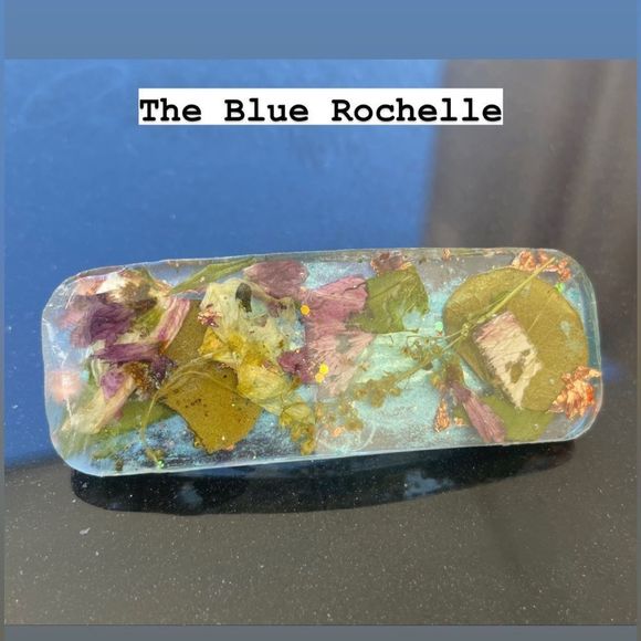 #107 Pressed Flower French Barrett Hair Clip - Picture 9 of 17